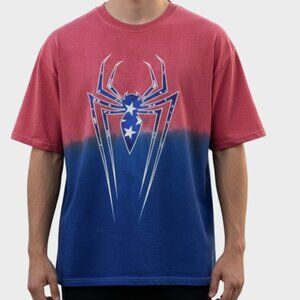 Marvel Spider Man T Shirt Mens XL Red Blue Fade Graphic Tee Superhero